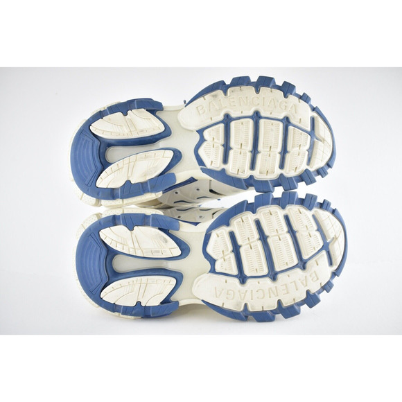 Balenciaga Track Sneaker Blue White Distressed Worn Out Platform Flat Trainer 40 - Picture 12 of 12